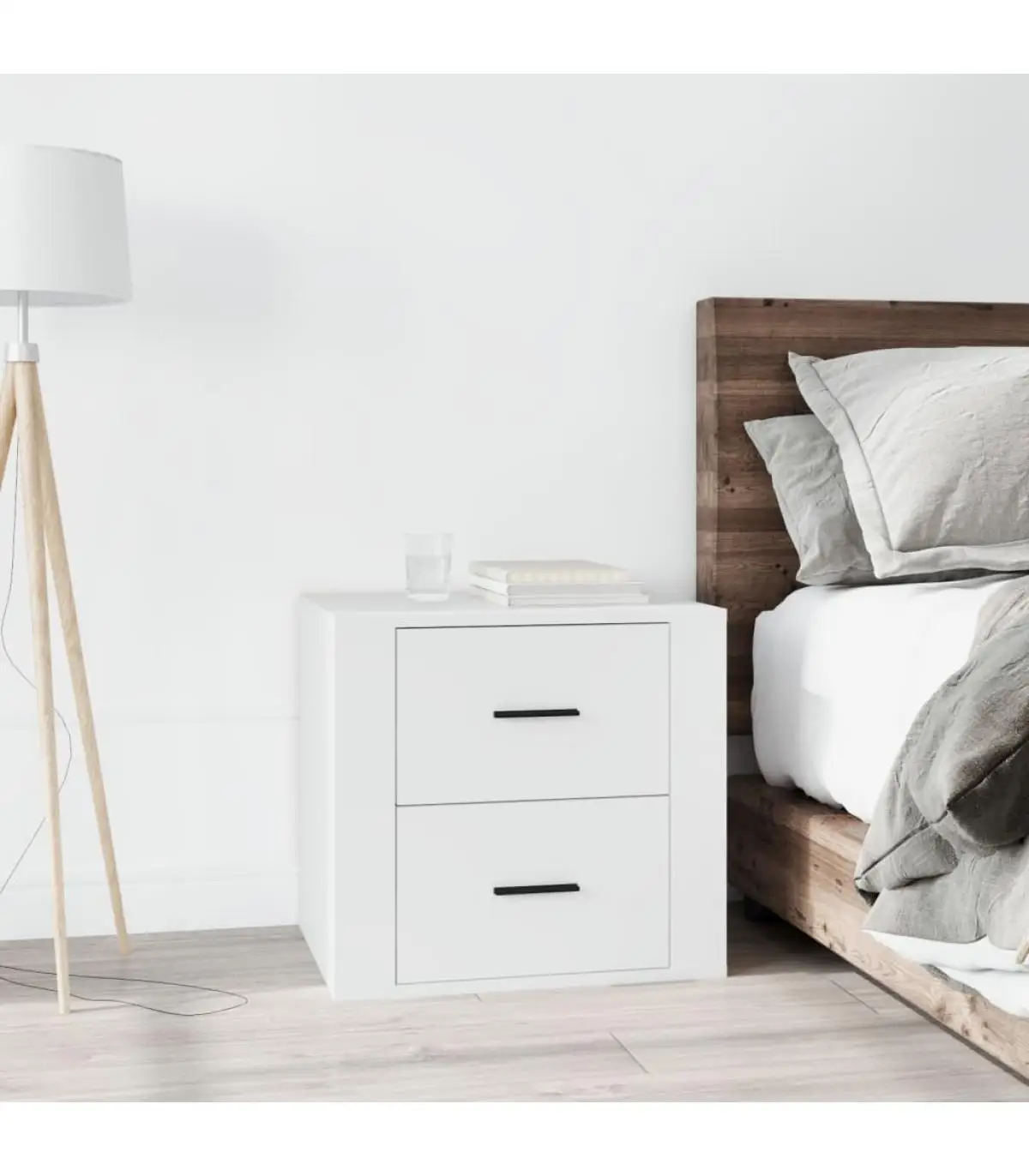 Lockers and storage cabinets white bedside table 50x39x47 cm