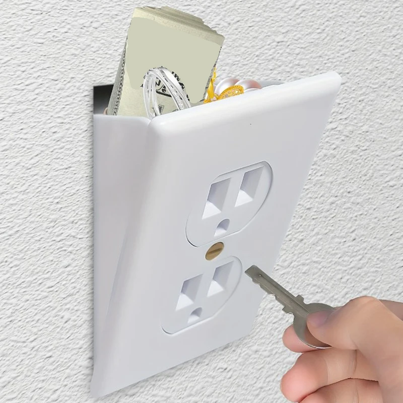 Disguised Socket Box Money Safe Box Key Cash Hidden Storage Creative Container Hiding Items Spot Prevent Robbers/Thieves