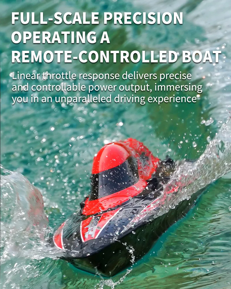 

Профессиональная высокоскоростная бесщеточная лодка на радиоуправлении 70 км/ч, 43 см, с функцией восстановления после переворота, водонепроницаемая, для гонок