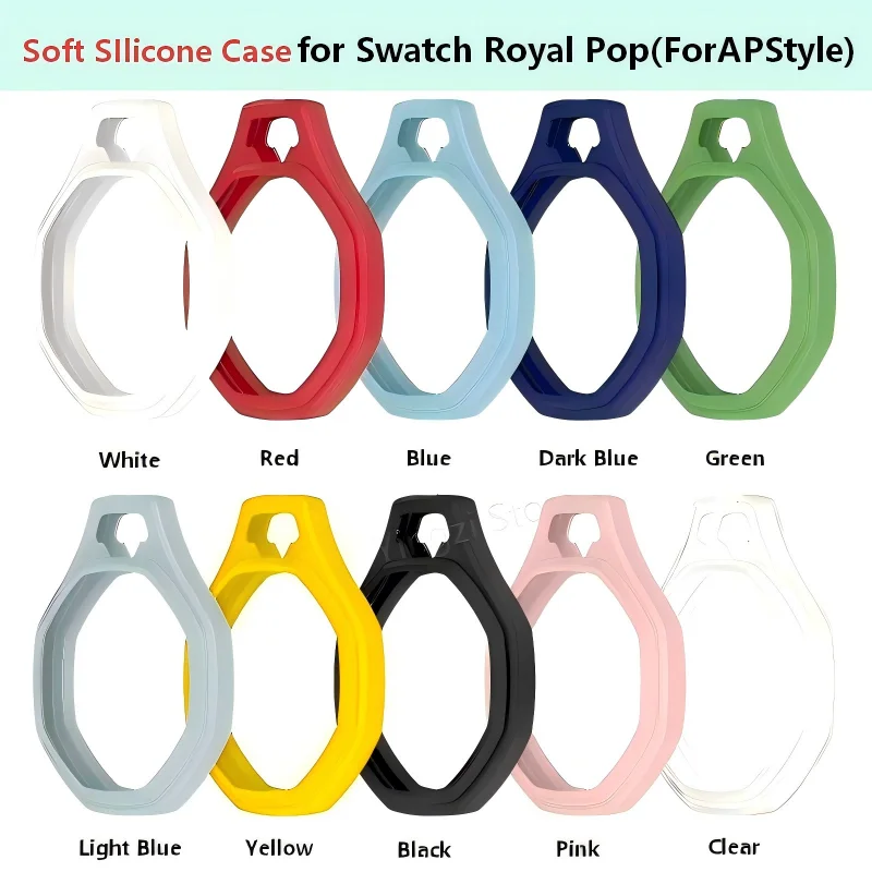 Soft Silicone Hollow Case for Swatch Royal Pop Modification Wristband Replacement Shell for Swatch X AP Royal Pop Accessories