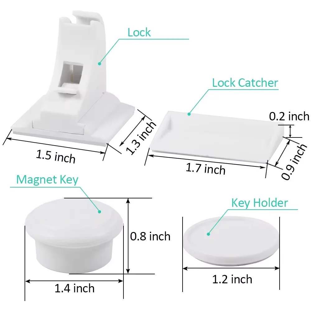 Cerradura magnética para niños, protección para bebés, cerraduras de seguridad para niños, pestillo de cajón, limitador de bloqueo de puerta de gabinete