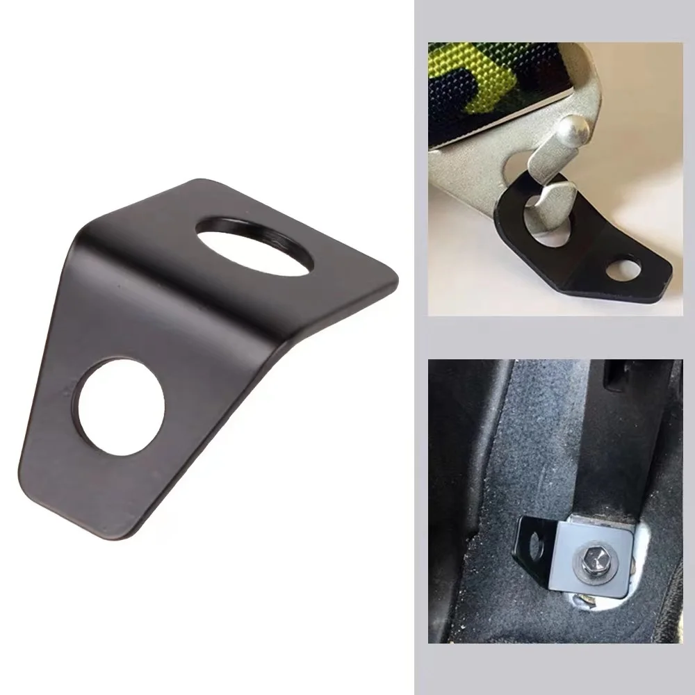 Racing Seat Belt Mounting Holder iron L-shaped Angle Reinforced Bracket Kit Modification Car Accessories