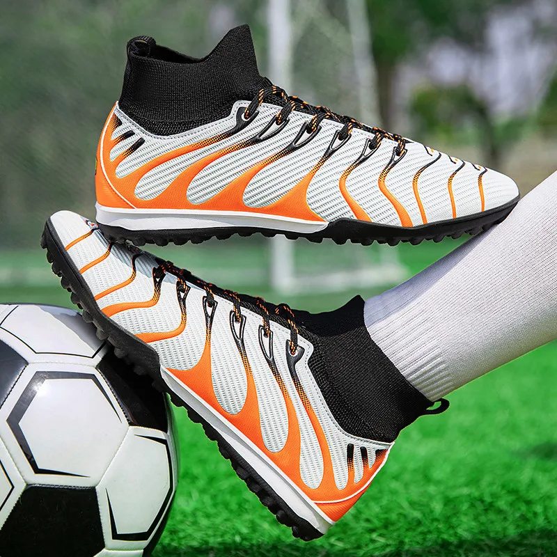 Botas de campo de futebol masculino, chuteiras de competição, tênis de futsal, tênis rápido de futebol, antiderrapante, esportes, sapatos infantis, quente