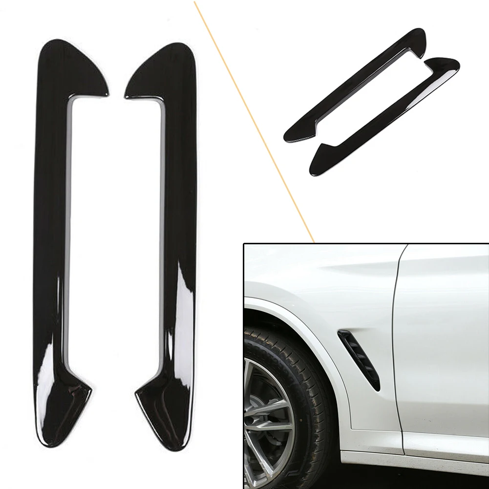 

1 Pair Glossy Black Car Side Air Fender Vent Cover Trim Protection for BMW X3 G01 X4 G02 2018 2019 2020 2021 2022 2023