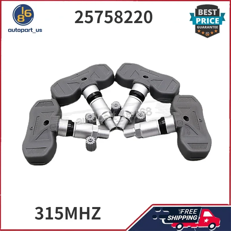 4pcs TPMS Tire Pressure Monitor Sensor 25758220 25981210 315MHZ For Cadillac STS XLR Chevrolet Corvette