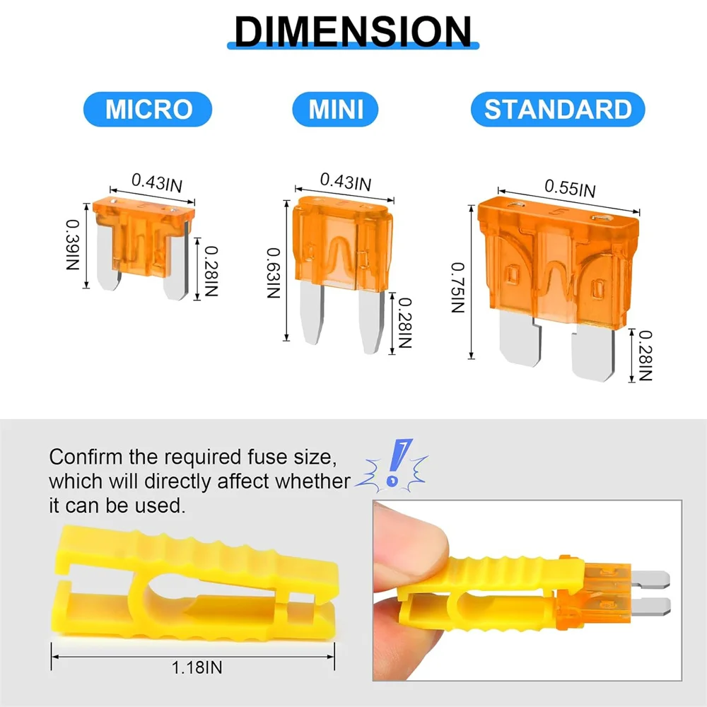 182PCS Fuses Assortment Kit, Blade Fuses  - Standard & Mini & Low Profile Mini Fuse (5A/7.5A/10A/15A/20A/30A/40A), for Boat, RV