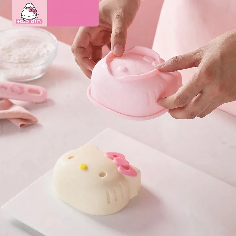 Sanrio Kawaii Hello Kitty Cake Mold Cartoon Anime Kitchenware DIY Mousse Cake Mold Silicone French 4 Inch 6 Inch Baking Mold