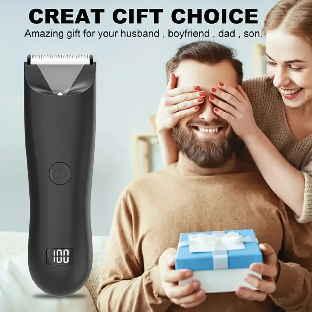 Men's Body Trimmer, Electric Razor, Pubic and Underarm Hair Private Hair Trimmer, Ceramic Blade Men's Grooming Kit - view 6