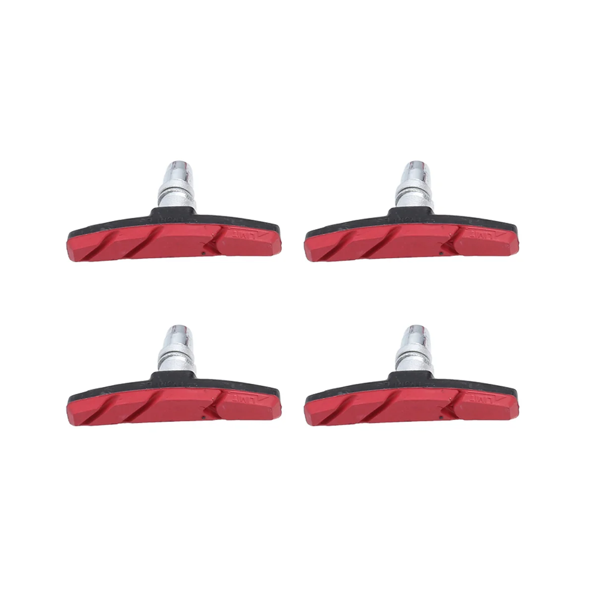 3 pares de pastillas de freno en V para ciclismo de montaña y carretera, bloques de zapatas de frenado, accesorios de ciclismo para sistema de frenos en V (rojo)