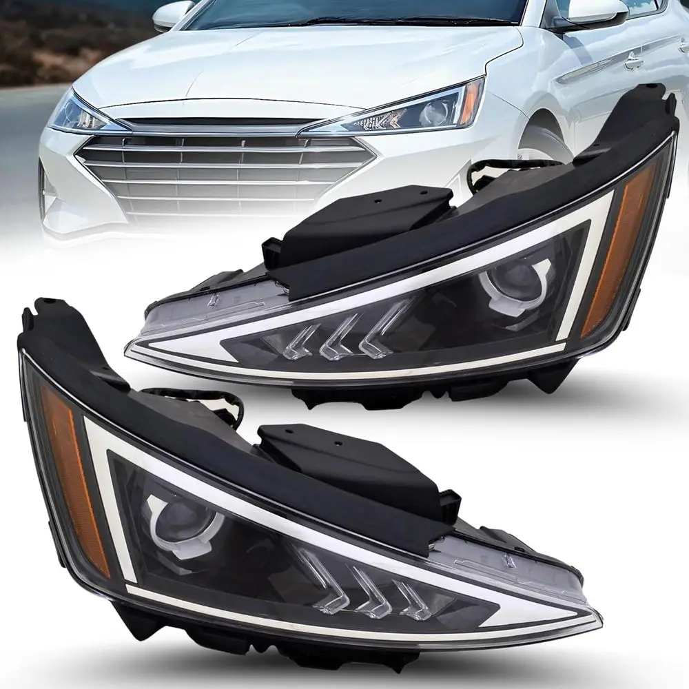 

Compatible With Elantra 2019-2020 Korea Built, light Assembly, Hgen lamp w/ Bulbs, w/o LED DRL, Let / Right Side, 92101-2540, 92
