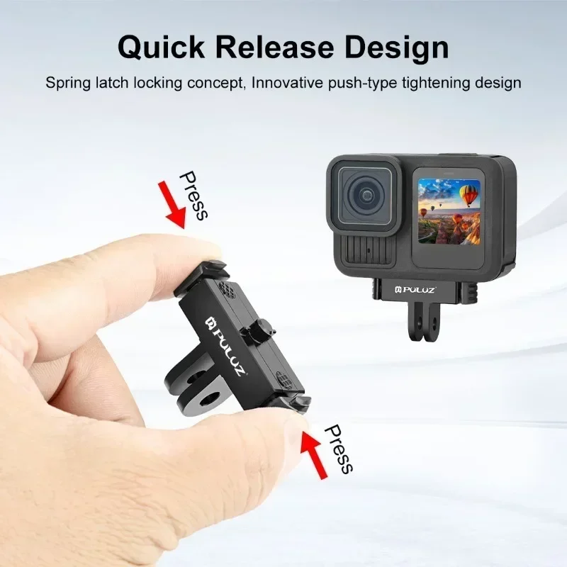 Aluminum Quick Release Magnetic Folding Finger Base Mount for GoPro HERO12 11 10 9 Black/ 11 Black mini/ Max Accessories view 3
