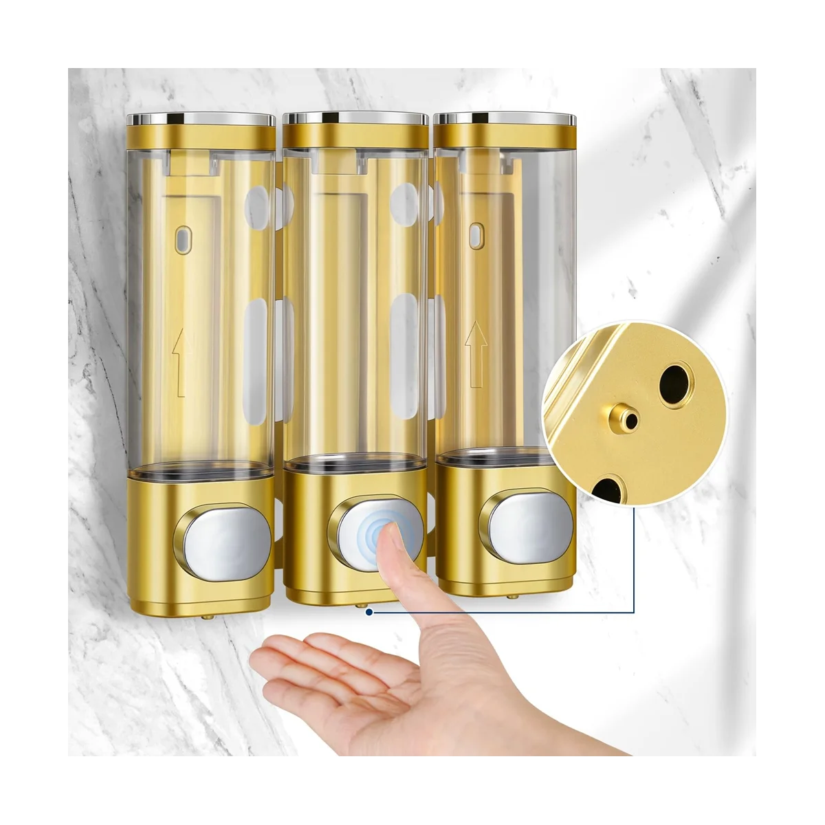 

Надежный настенный диспенсер для душа и органайзер для ванной комнаты, используемый для шампуня-кондиционера, ванной комнаты, кухни, отеля