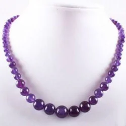 6-14mm Alexandrite Amethyst Beads Tower Necklace 18Inch Fashion Jewelry Making Design Natural Stone Women Valentine's Day gift