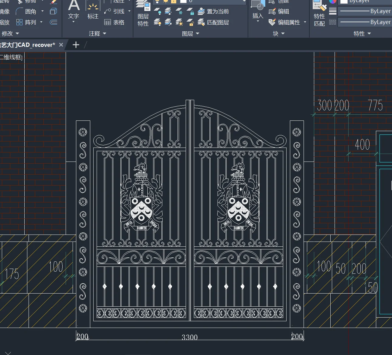 Luxury Steel Metal Main Driveway Wrought Iron Gates Design China For Home