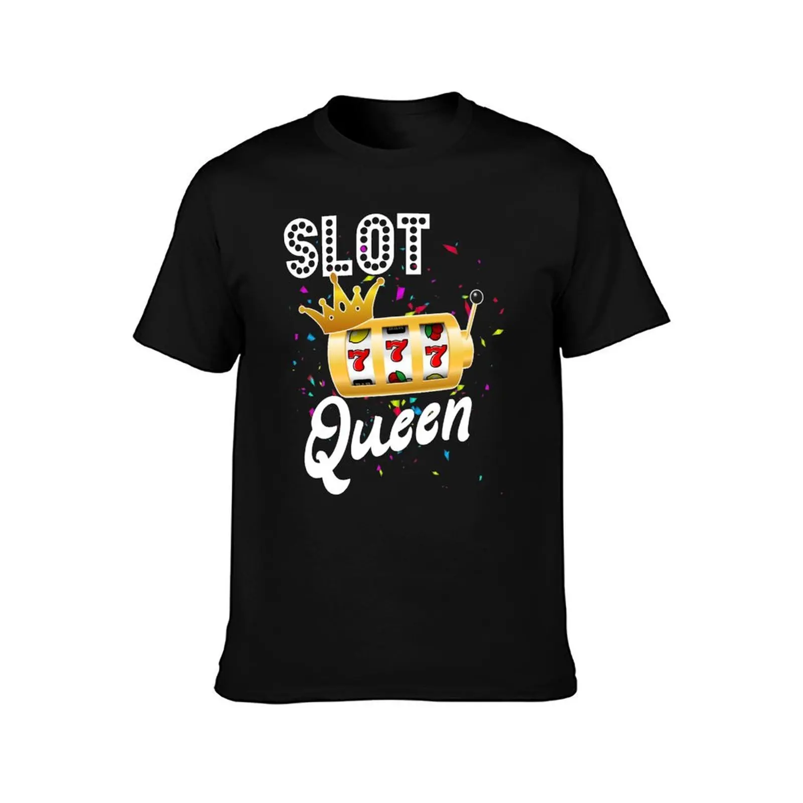 Slot Queen Gambling Gifts Couple Matching T-Shirt Thanksgiving Casual Tee T-Shirt