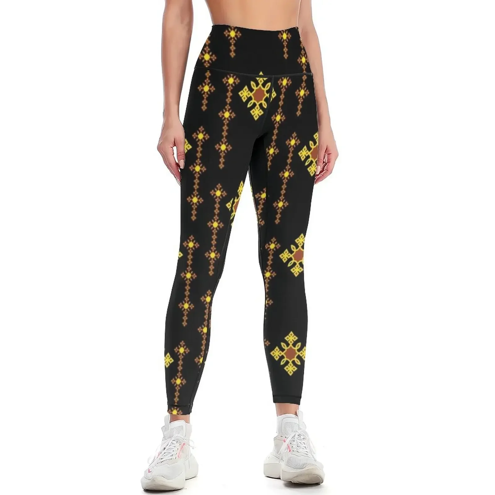 Beautiful Ethiopian cross Leggings Pants sport Sweatpants exercise clothing for sports woman gym Womens Leggings