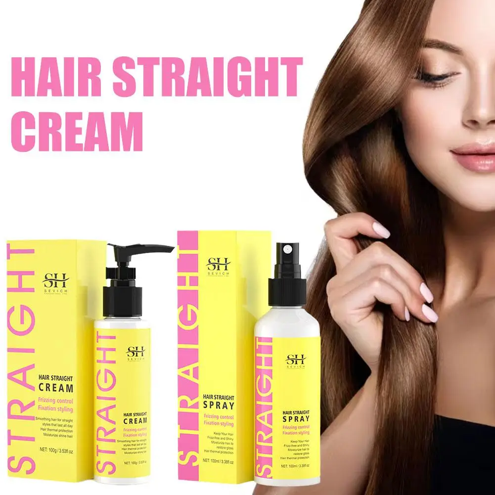 100ml Hair Straightening spray Professional Damaged Faster Protein Cream Treatment Correction Care Hair Smoothing Curly A7Q2