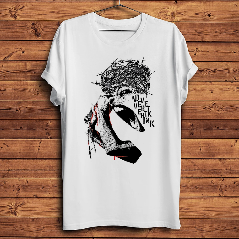 overthink,over thinking,over think skull, funny T-shirt Men,Casual, Short TShirt,Unisex Tee,Streetwear,Breathable Print