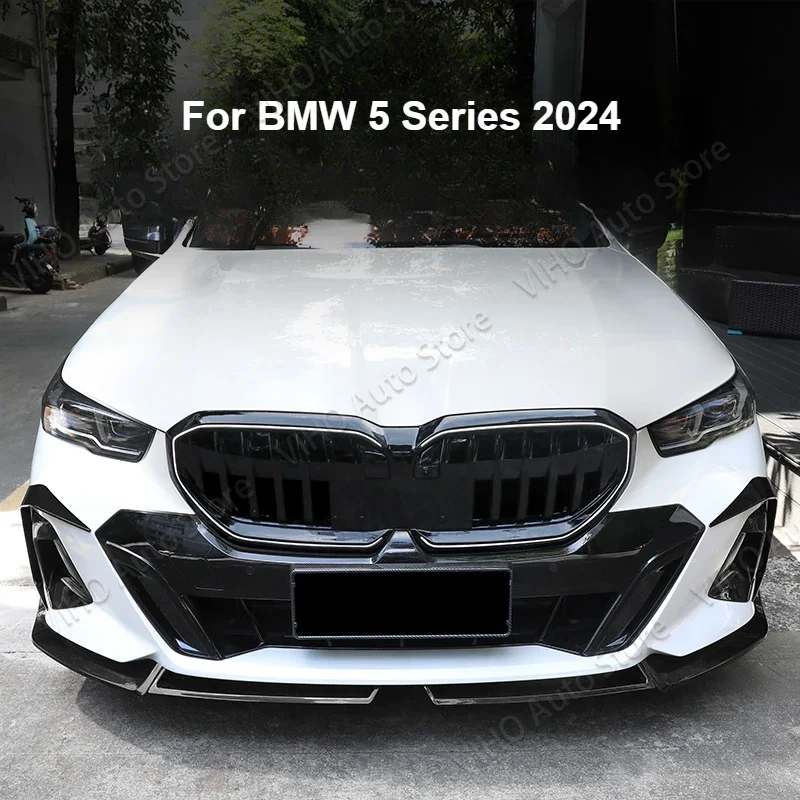 Car Front Kidney Grille ABS Black Front Bumper Racing Grill For BMW 5 Series i5 2024 G60 Exterior Modification Accessories