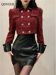 Small Fragrant Wind Short Coat Outfit for Women, New Slim Short Skirt, Spring and Autumn Dress Sets, 2 Piece