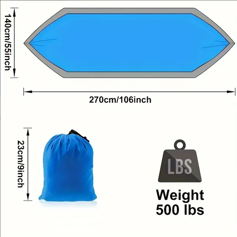 New Camping Hammock Portable Outdoor With Nylon Color Matching Hammock High Strength Parachute Fabric Hanging Bed