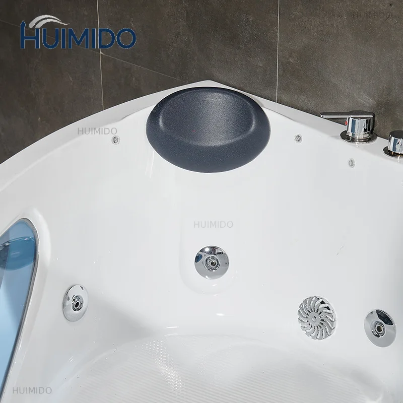 Triangular fan-shaped acrylic home hotel couple adult double tub surfing massage bathtub