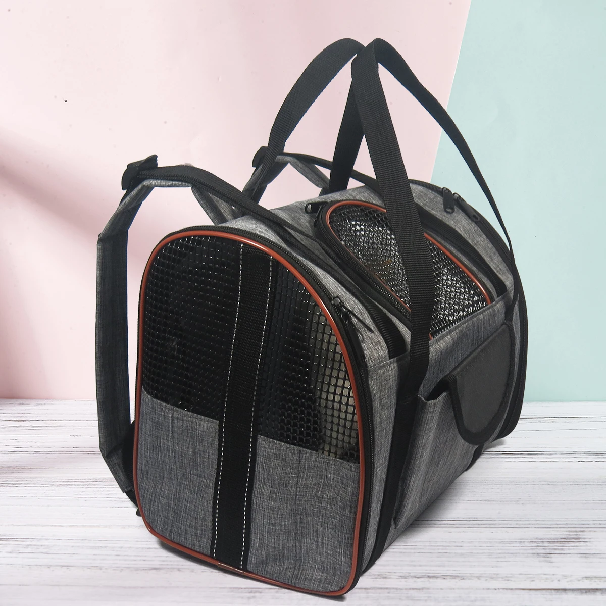 

Pet Carrier Bag Breathable Mesh for Dog Cat Transport Outdoor Activities Stylish Handbag Tote Travel Backpack Pet Supplies