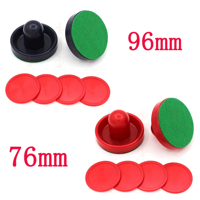 

1 set ABS Air Hockey Disc Accessories Batting Tool With Pucks Pusher Mallet Adult Table Games Entertaining Toys 96mm 76mm 60mm