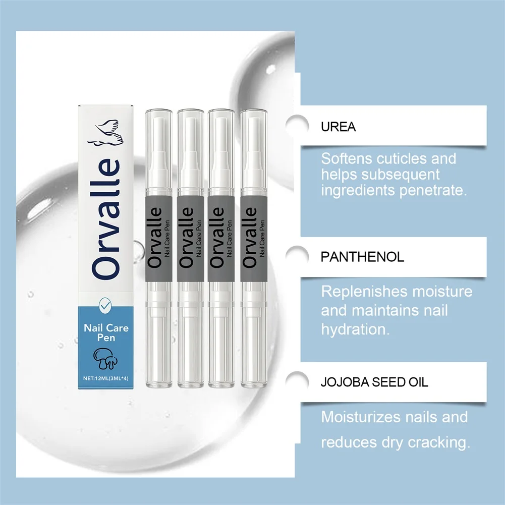4 Stück Nagelpilz-Stift Nagelwachstumsbehandlungen Reparaturserum Zehennagelpilzbehandlungen Extra starkes Nagelreparaturserum