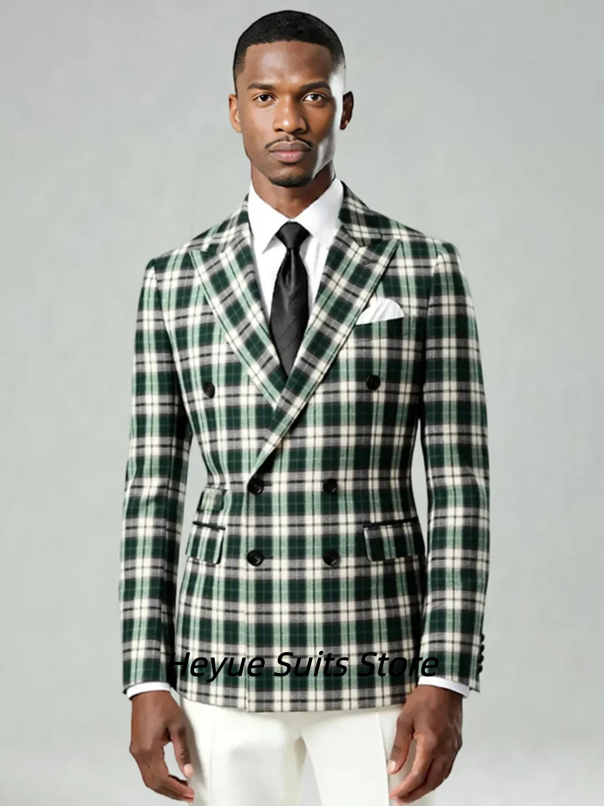 

Customized Business Plaid Men Suits Slim Peak Lapel Groom Wedding Tuxedos Office Work 3 Pcs Sets Male Formal Blazers Ropa Hombre