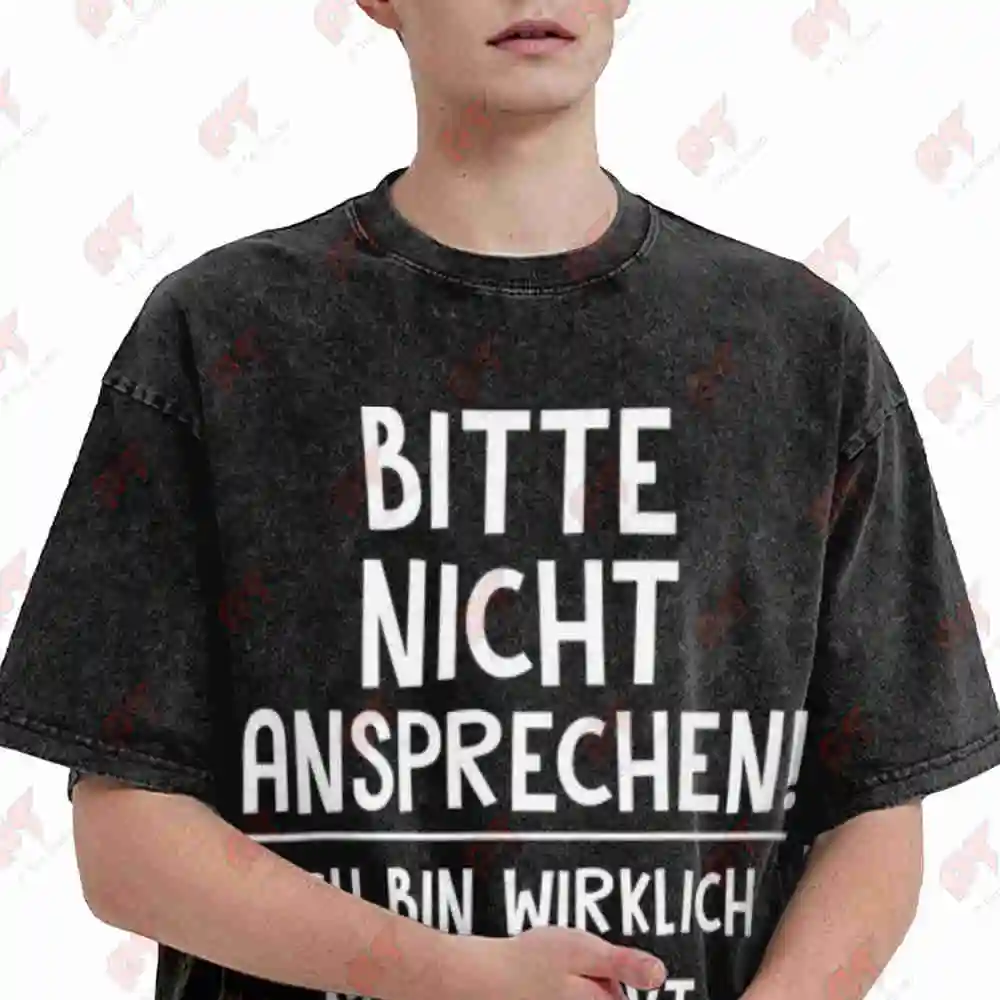 Kindly Refrain From Speaking I'm Quite Irritated Vintage Washed Tee Pure Cotton T-Shirt