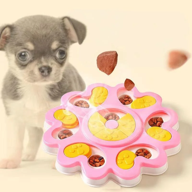 

Interactive Dog Puzzle Toy Non-Slip Slow Feeder Pet Bowl IQ Training Food Dispenser Interactive Brain Games Treat Toy