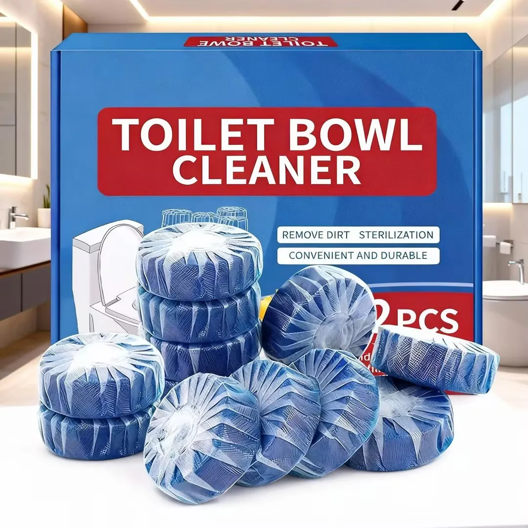 12個入りトイレクリーナーブロック、低臭、爽快、連続洗浄、長持ちする除菌
