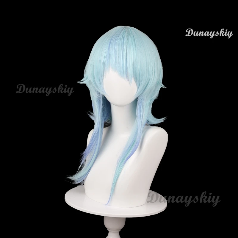 Juego Wuthering Waves Stephanie McKeon Cosplay peluca The Shorekeeper Cosplay azul púrpura mezcla pelucas resistentes al calor Halloween