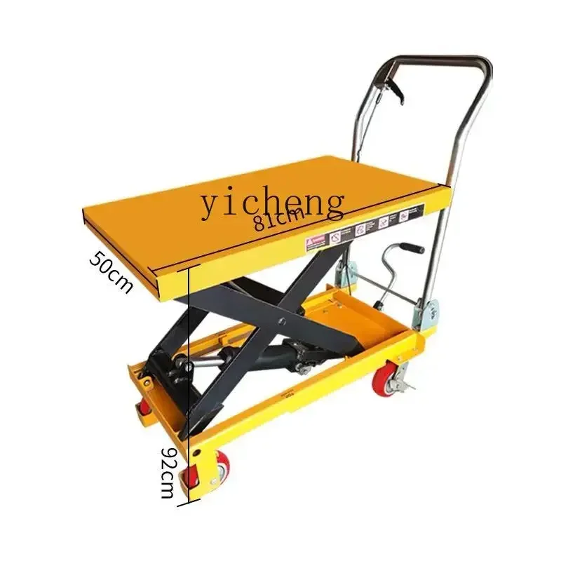 ZWS. Mobile Manual Hydraulic Platform Flat Truck Small Mobile Lifting Platform