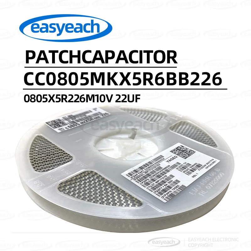 

100pcs Surface mount capacitor CC0805MKX5R6BB226 0805X5R226M10V 22UF ± 20% 10V ceramic capacitor