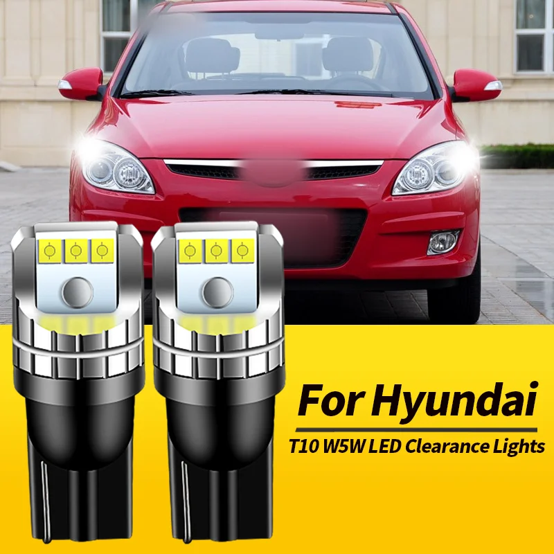 2PCS T10 W5W LED Clearance Lights Bulbs Canbus For Hyundai i30 2007-2021 ix20 2011-2015 ix35 09-13 Matrix 01-10 Car Accessories