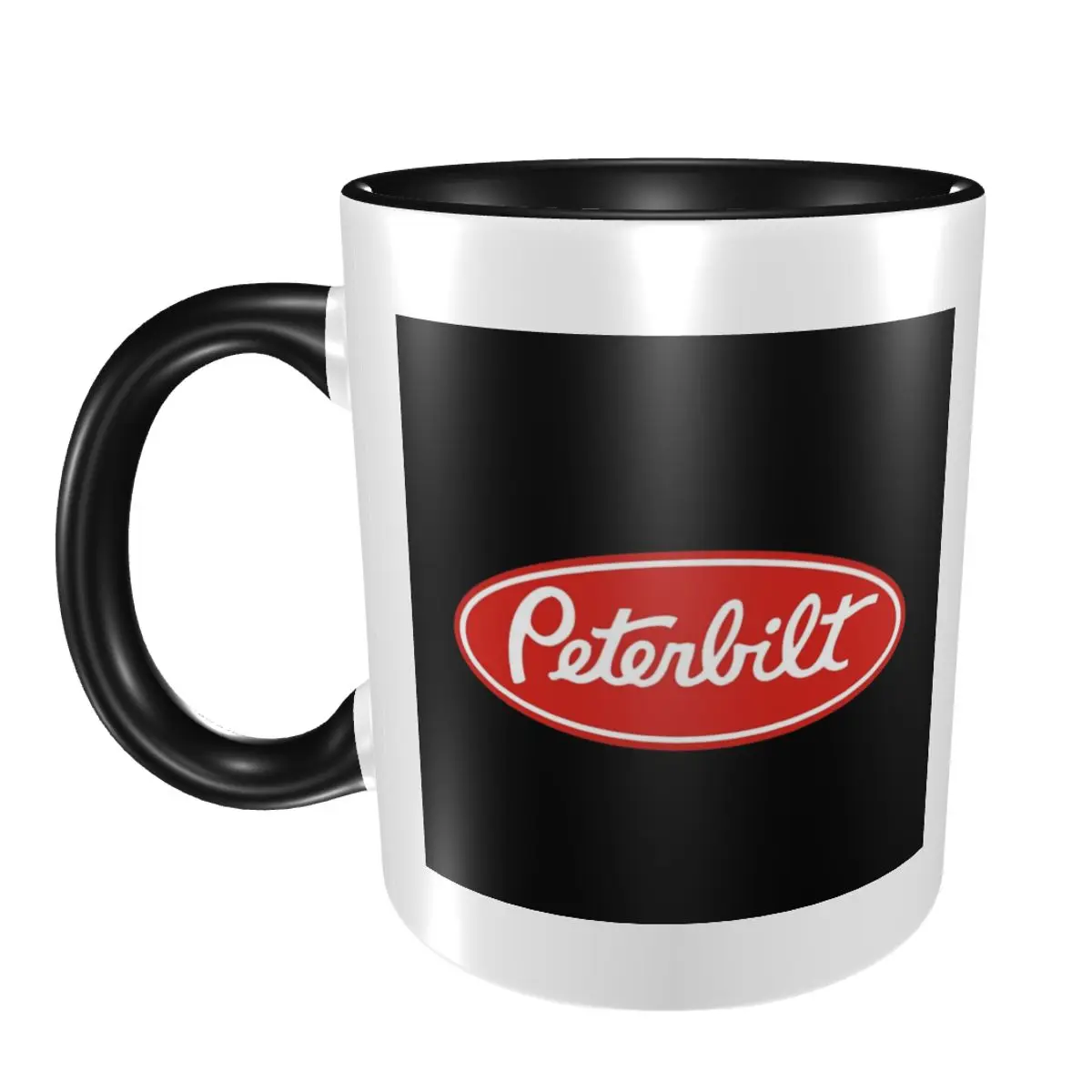 

Peterbilt Truck Racing Logo Mug Funny Ceramic Coffee Cups Tea Mugs Milk Cup Drinkware Gift for Woman Man