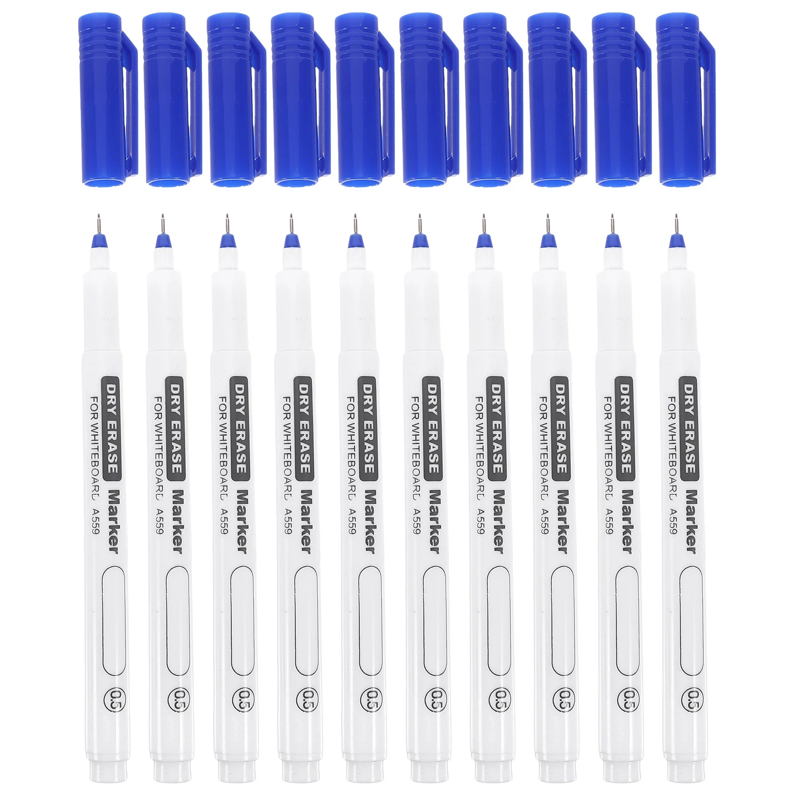 10 قطع من أقلام السبورة البيضاء الرقيقة والمسح الجاف، مثالية للكتابة والطلاب في المدارس والمكتب والفصول الدراسية