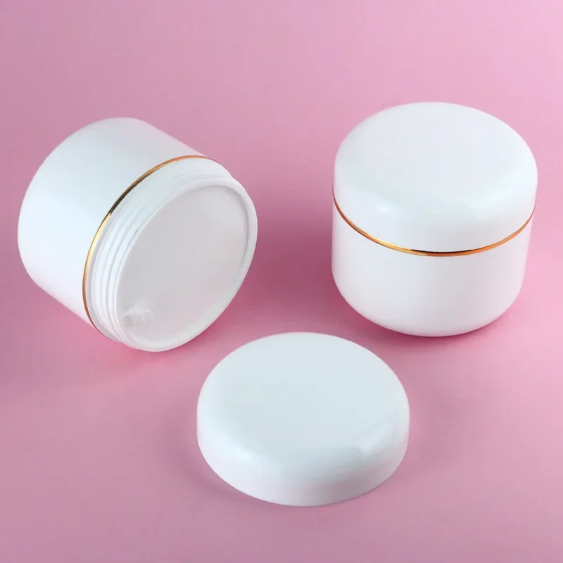 50pcs/lot Jars with Lids Plastic Bottle Cream Container for Cosmetics Small Pot Jar Lip Gloss Boxes Refillable Gel Cans Empty