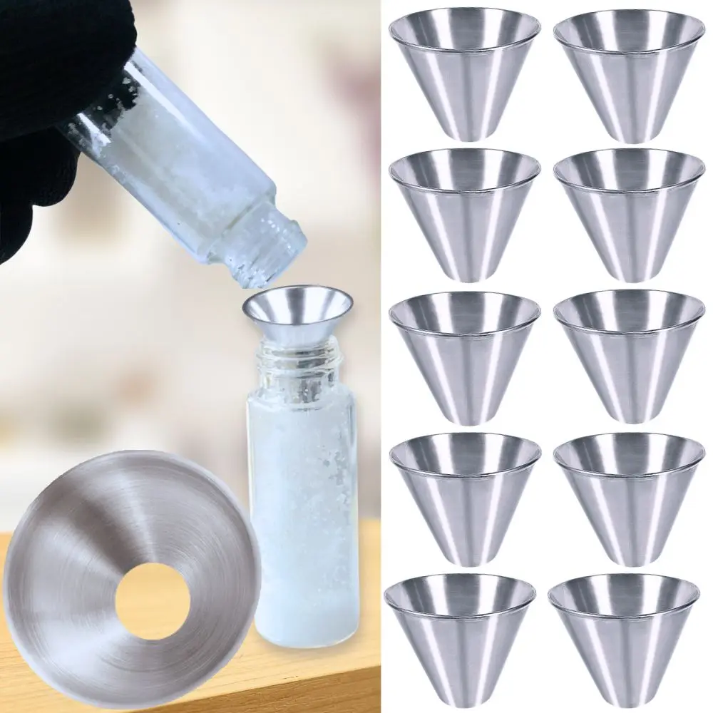 Wide Mouthed Small Funnel Stainless Steel for Perfume and Superfine Powder Protein Spice Sugar Dispense, Mini Funnel in Kitchen