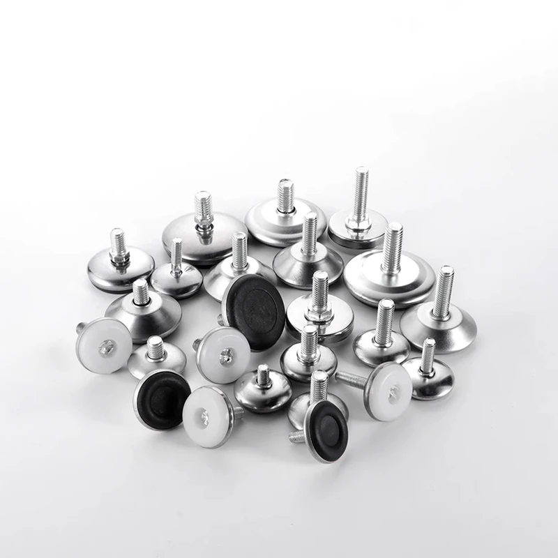 

10PCS Chair Desk Cabinet etc Furniture Levelers Screw In M6-M10 Adjustable rubber foot sliding pad accessorie Two-color option