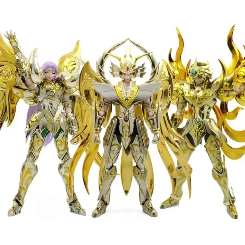 

In Stock Leo Aiolia/Virgo Shaka/Aries Mu with Totem SOG MC Model Saint Seiya Myth Cloth EX Knights of Zodiac Action Figure