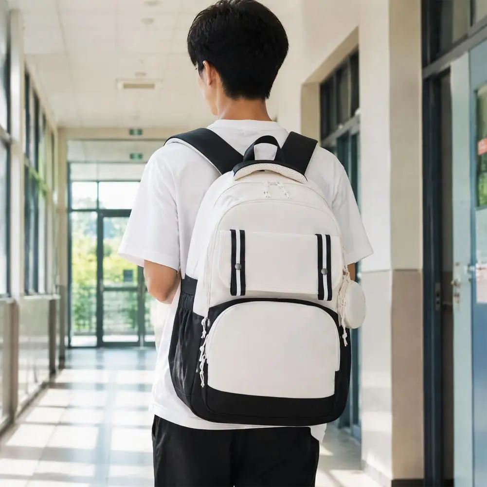男女兼用学生用バックパック、高校生用バックパック、オックスフォード生地のラップトップバックパック、スタイリッシュな大学用ブックバッグ（通学・旅行用）
