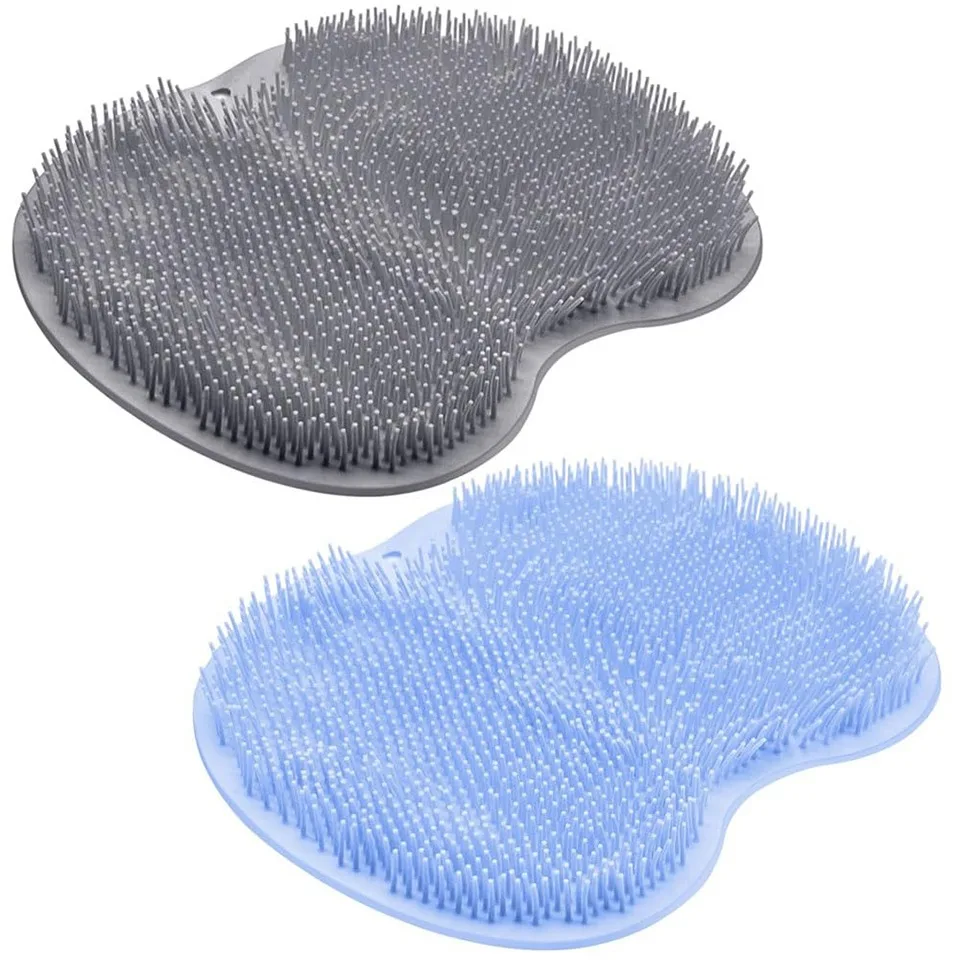 Wall Mounted Foot Scrubber Shower Brush Exfoliating Dead Skin Remover Bath Pad with Non Slip Suction Cups Bathroom Tool