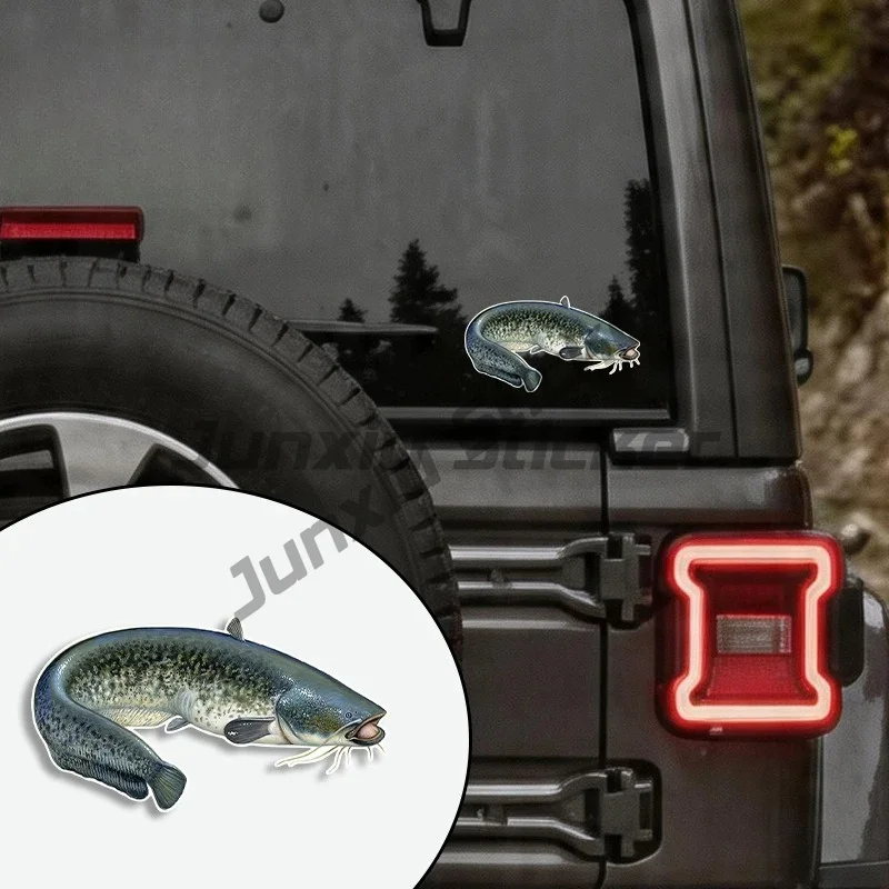 

For Cat Fish Camper Truck Decal Vinyl Car Stickers Waterproof Fashion Occlusion Scratch Decoration