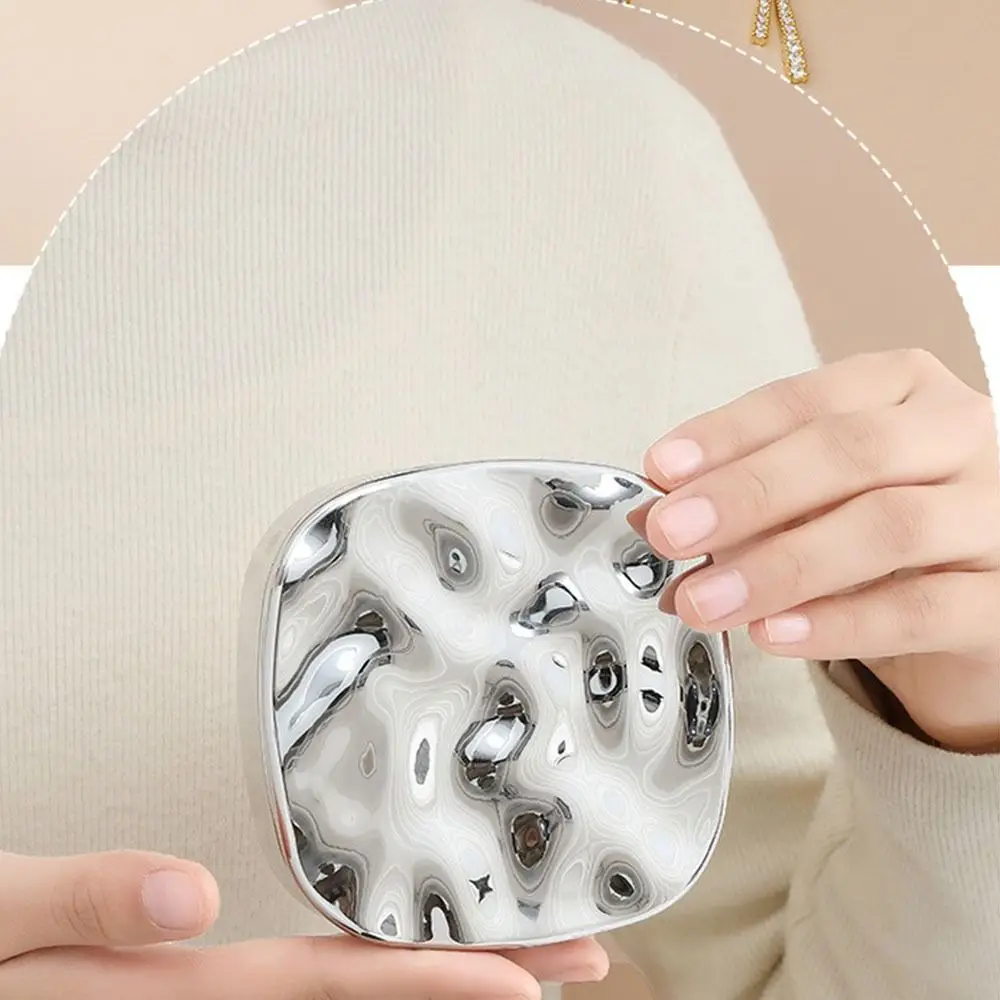 

Портативный зеркальный ящик для хранения ювелирных изделий, пылезащитный изысканный органайзер для ювелирных изделий, большой вместительный маленький футляр для хранения сережек, дорожный