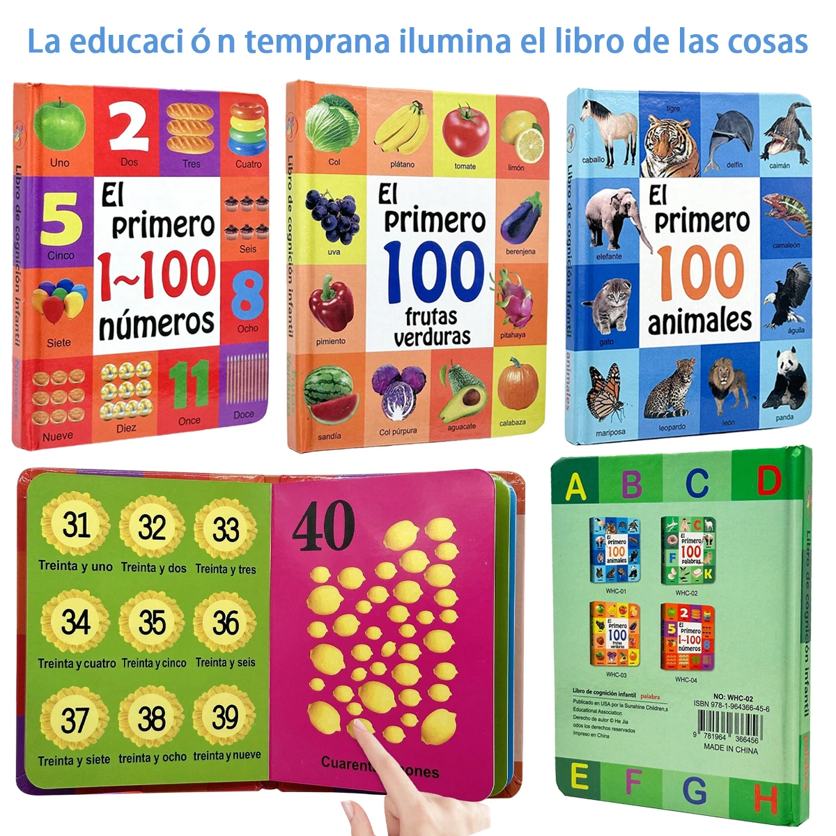 

Children's Arabic Enlightenment Cognitive Book: Digital Fruits and Animals, Joyful Enlightenment Journey