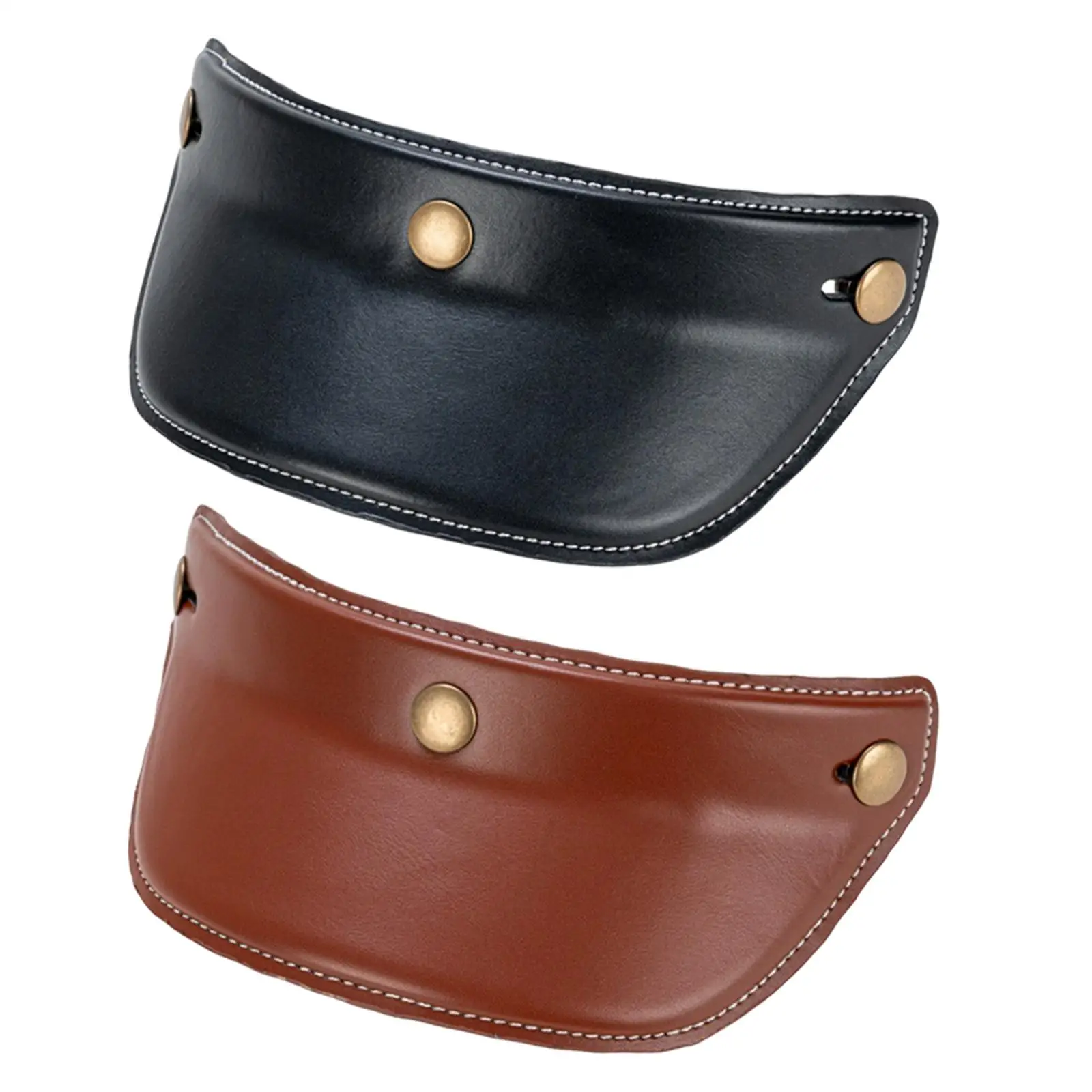 

Защитный кожаный козырек для мотоциклетного полушлема, высококачественная замена