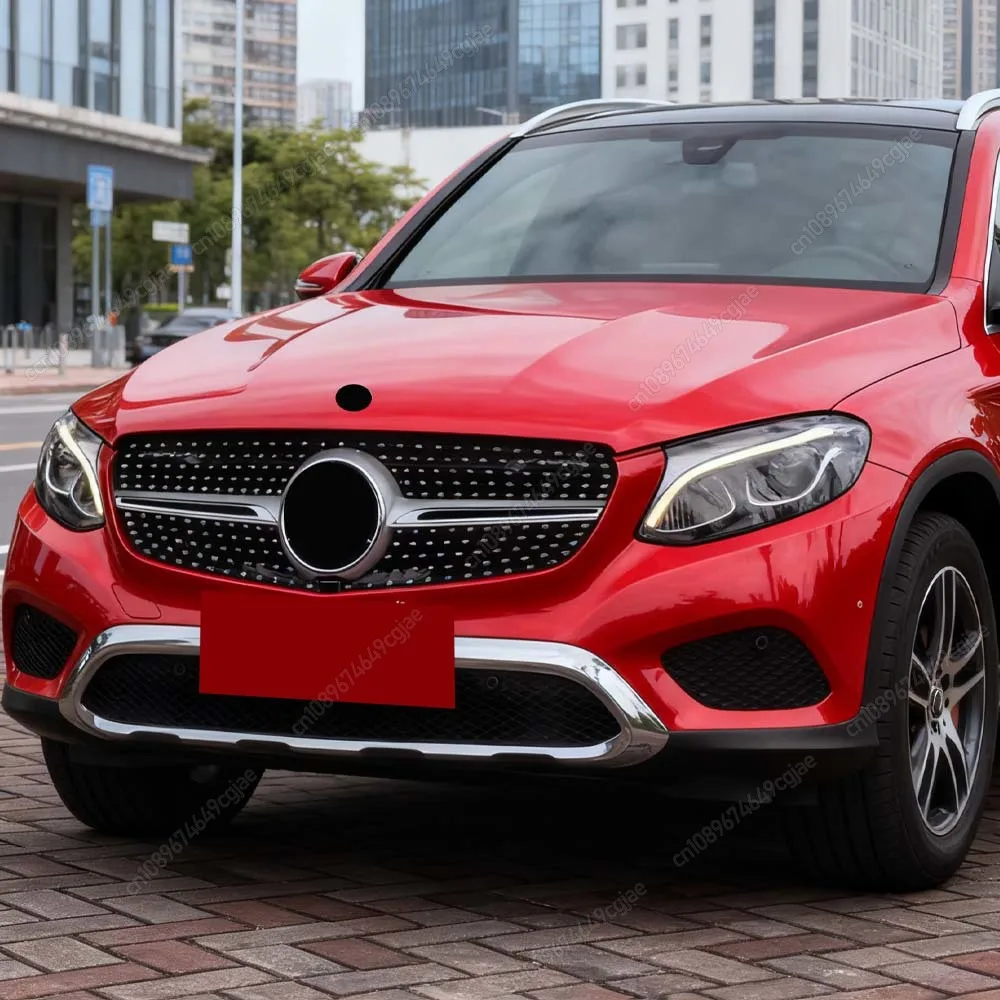 

For Mercedes Benz GLC X253 2015 To 2019 GLC250 GLC300 GLC350 GLC43 AMG Tuning Diamond Style Front Inlet Mesh Bumper Grille Refit